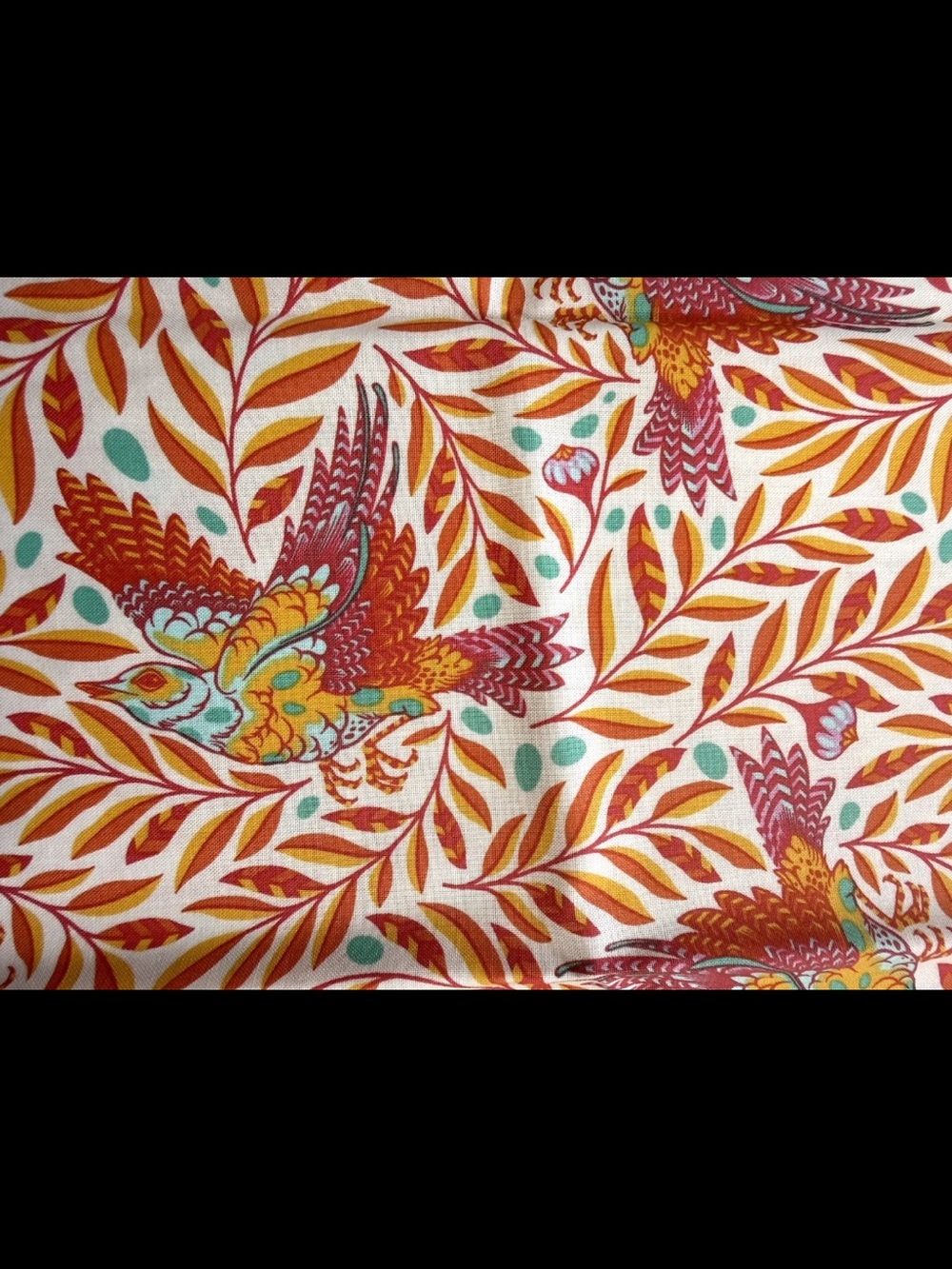 Tula Pink Spirit Animal Retweet Quilting Cotton Remnant 10.5" x 44"